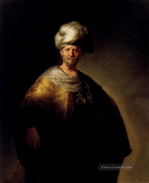 Mannes im orientalischen Kleid Porträt Rembrandt Ölgemälde